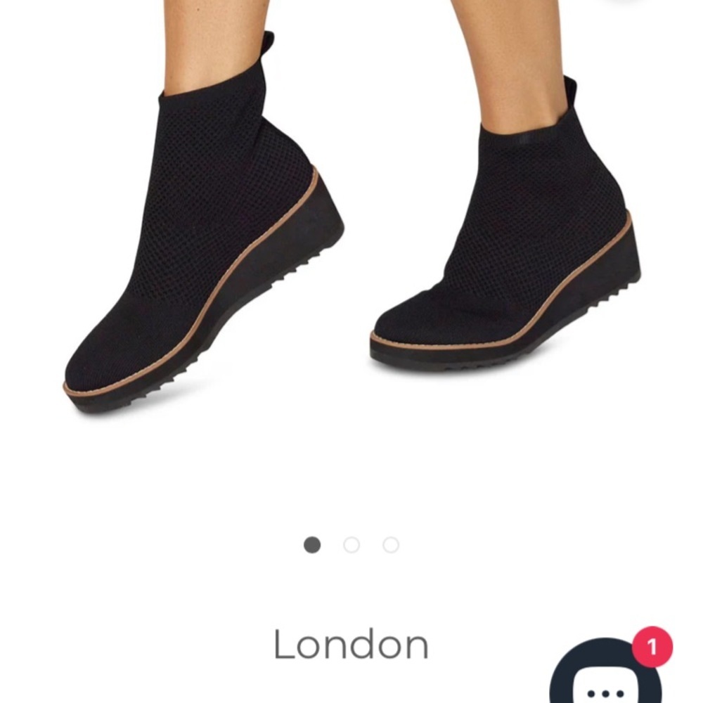 Eileen Fisher London knit wedge bootie in Graphite size 8 - NIB - Picture 7 of 10